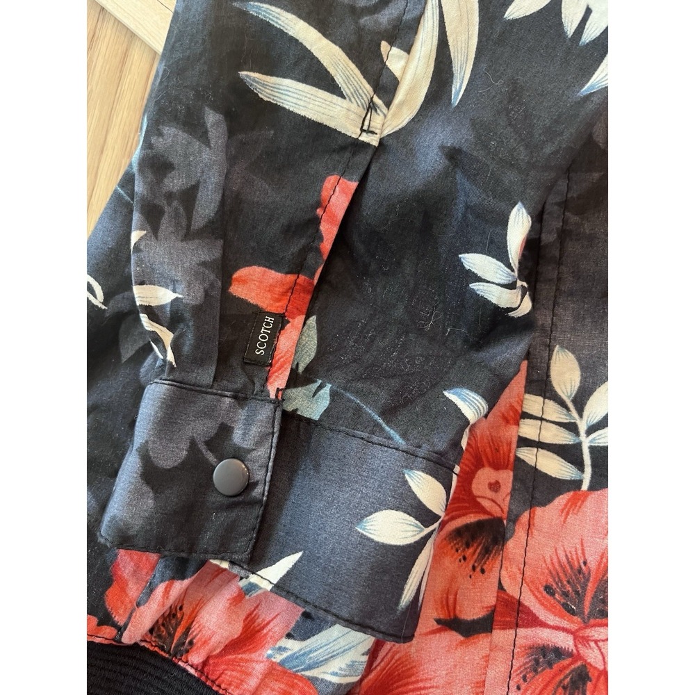 Scotch & Soda Light Weight Bomber Jacket Men's Floral Medium Summer Vibes - Picture 5 of 8